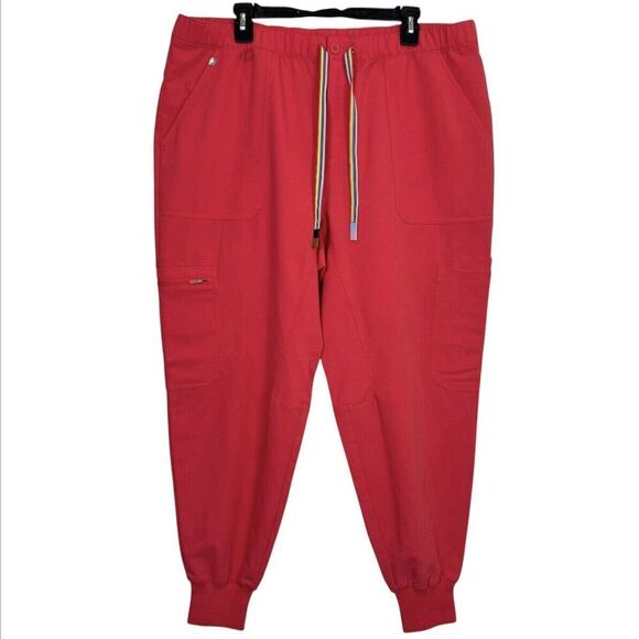 FIGS Mens Tansen Jogger Scrub Pants XXL SHORT Red Pink Cargo Scrubs Pride Month - Picture 1 of 13